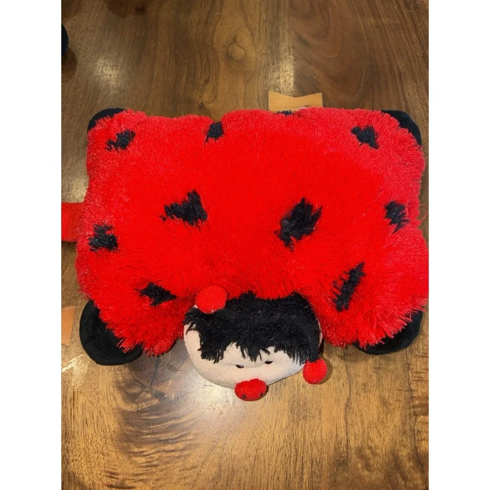Pillow Pet Ms Ladybug '10 Red Black Soft Stuffed Plush Original 11